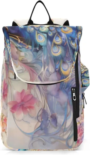 Tennis Bag Tennis Backpack for Women Men, Tennis Bag Holds 2 Rackets, Pickleball Paddles Balls, Badminton Squash, Peacock (21)