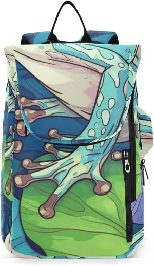 Tennis Bag Tennis Backpack for Women Men, Tennis Bag Holds 2 Rackets, Pickleball Paddles Balls, Badminton Squash, Stained Glass Frog (4)