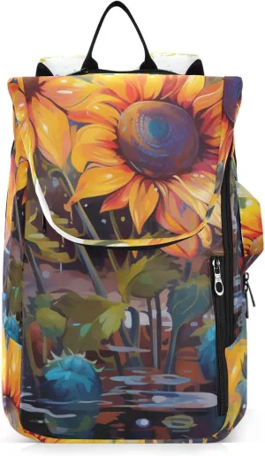 Tennis Bag Tennis Backpack for Women Men, Tennis Bag Holds 2 Rackets, Pickleball Paddles Balls, Badminton Squash, Sunflower (3)
