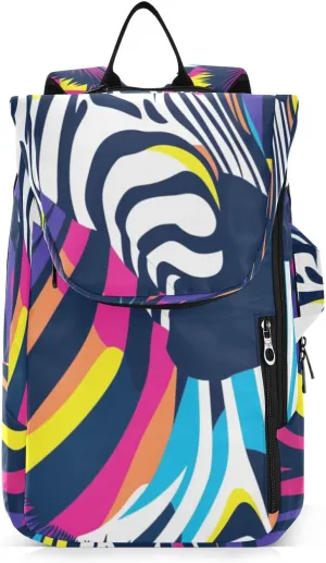 Tennis Bag Tennis Backpack for Women Men, Tennis Bag Holds 2 Rackets, Pickleball Paddles Balls, Badminton Squash, Zebra (21)
