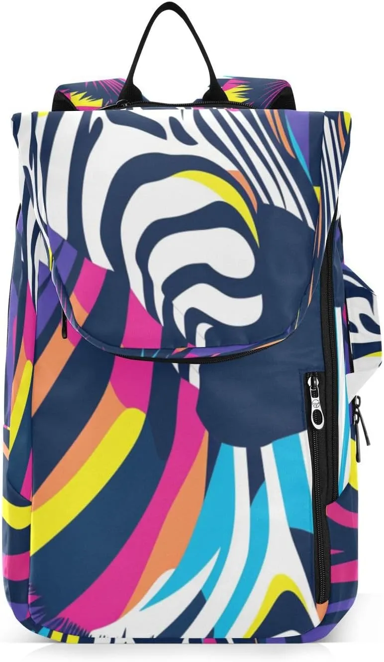 Tennis Bag Tennis Backpack for Women Men, Tennis Bag Holds 2 Rackets, Pickleball Paddles Balls, Badminton Squash, Zebra (21)
