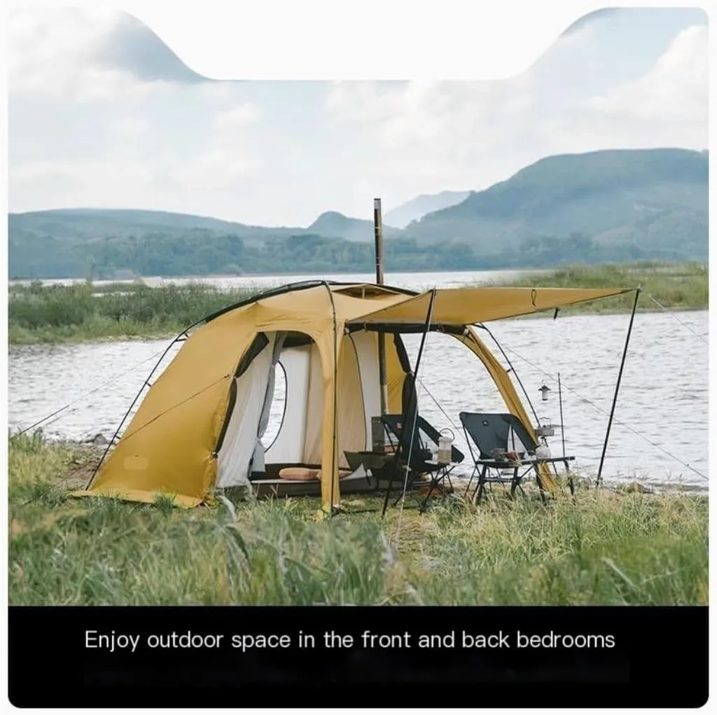Tent One-Bedroom and One-Living Tent Outdoor Camping Rainproof, Coldproof and Windproof Tent Camping Equipment Outdoor Tent