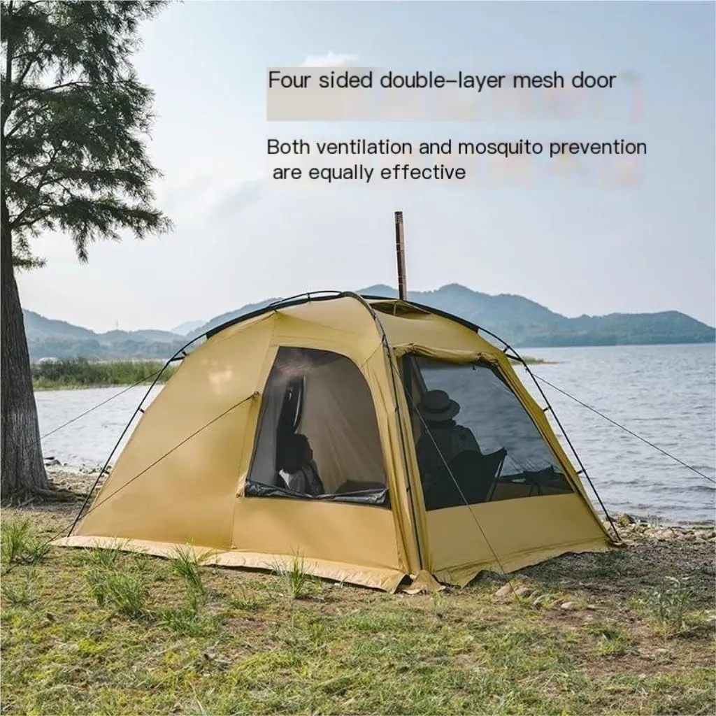 Tent One-Bedroom and One-Living Tent Outdoor Camping Rainproof, Coldproof and Windproof Tent Camping Equipment Outdoor Tent