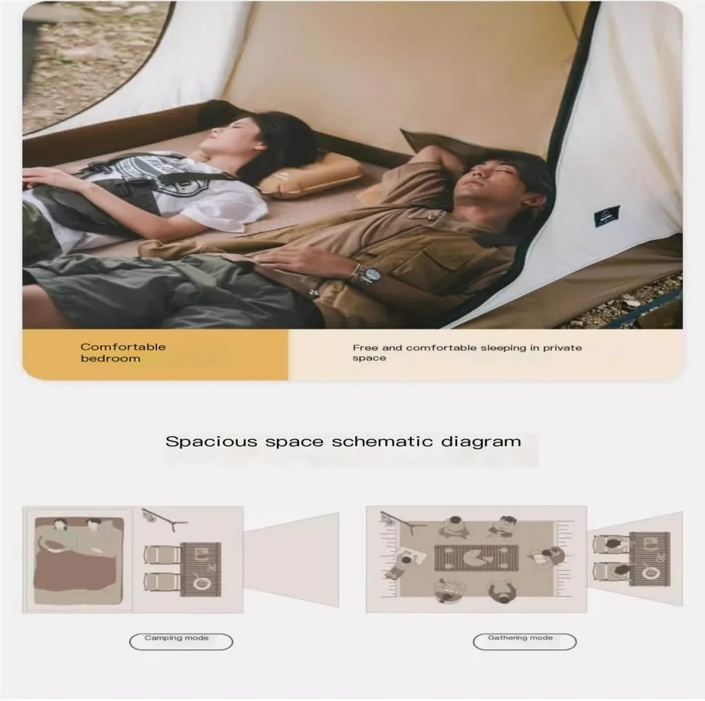 Tent One-Bedroom and One-Living Tent Outdoor Camping Rainproof, Coldproof and Windproof Tent Camping Equipment Outdoor Tent