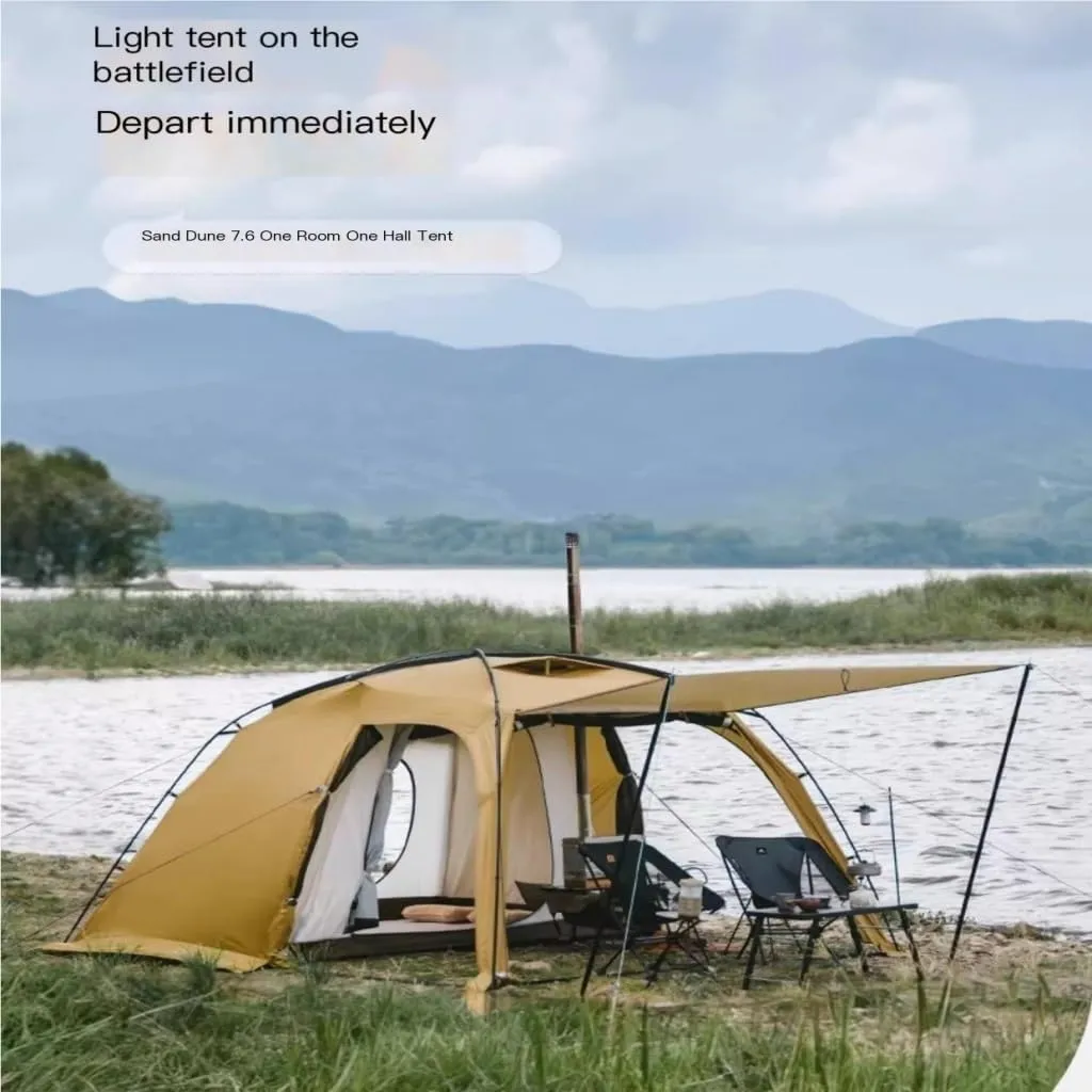Tent One-Bedroom and One-Living Tent Outdoor Camping Rainproof, Coldproof and Windproof Tent Camping Equipment Outdoor Tent