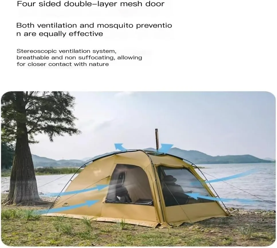 Tent One-Bedroom and One-Living Tent Outdoor Camping Rainproof, Coldproof and Windproof Tent Camping Equipment Outdoor Tent