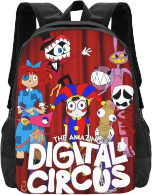 The Amazing Funny Digital Comedy Circus Laptop Backpack Large Travel Bags for Men Women Sport Bags Comfortable Work Rucksack Casual Daypack for Indoor Computer Bag
