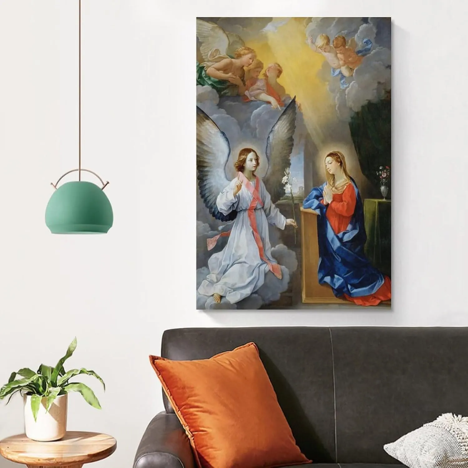 The Annunciation By Guido Reni Poster Canvas Picture Printing Art Poster Canvas Wall Art Prints Poster Gifts Photo Picture Painting Posters Room Decor Home Decorative 16x24inch(40x60cm)