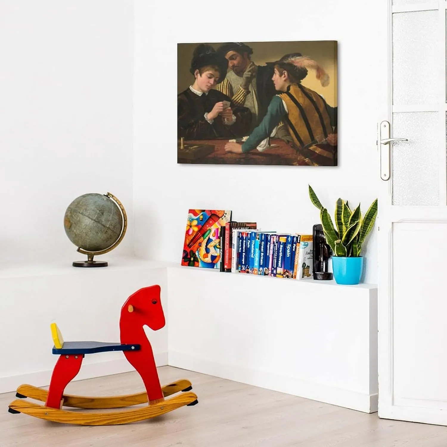 The Cardsharp Paintings By Michelangelo Merisi Da Caravaggio Wall Art Print Canvas Poster Posters Wall Art Painting Canvas Living Room Prints Bedroom Decor Poster Artworks 08x10inch(20x25cm)