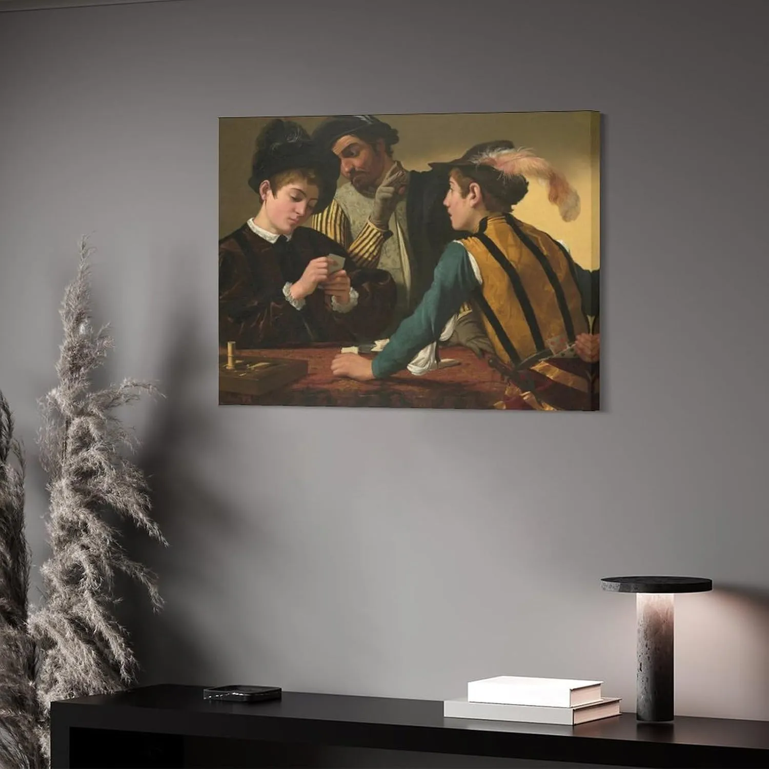 The Cardsharp Paintings By Michelangelo Merisi Da Caravaggio Wall Art Print Canvas Poster Posters Wall Art Painting Canvas Living Room Prints Bedroom Decor Poster Artworks 08x10inch(20x25cm)