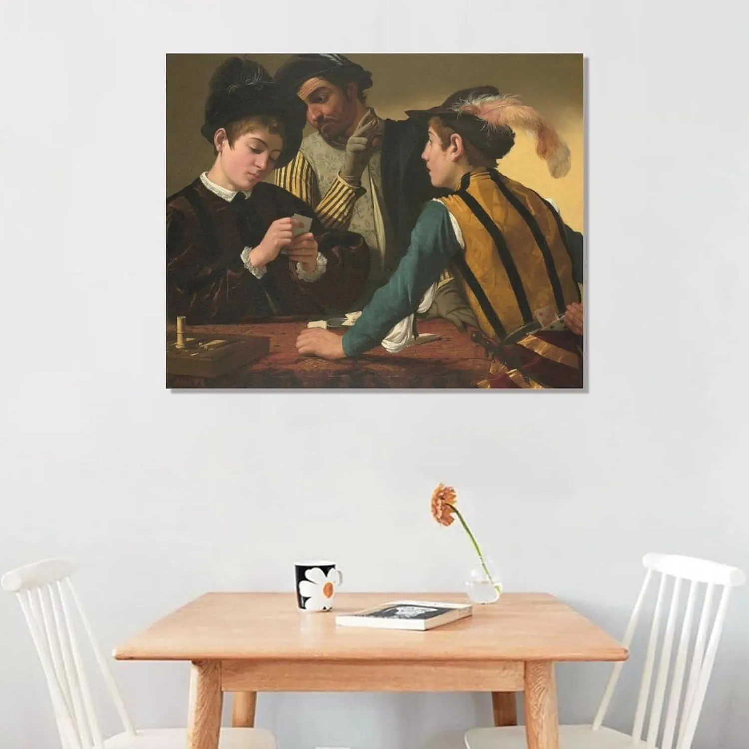 The Cardsharp Paintings By Michelangelo Merisi Da Caravaggio Wall Art Print Canvas Poster Posters Wall Art Painting Canvas Living Room Prints Bedroom Decor Poster Artworks 08x10inch(20x25cm)