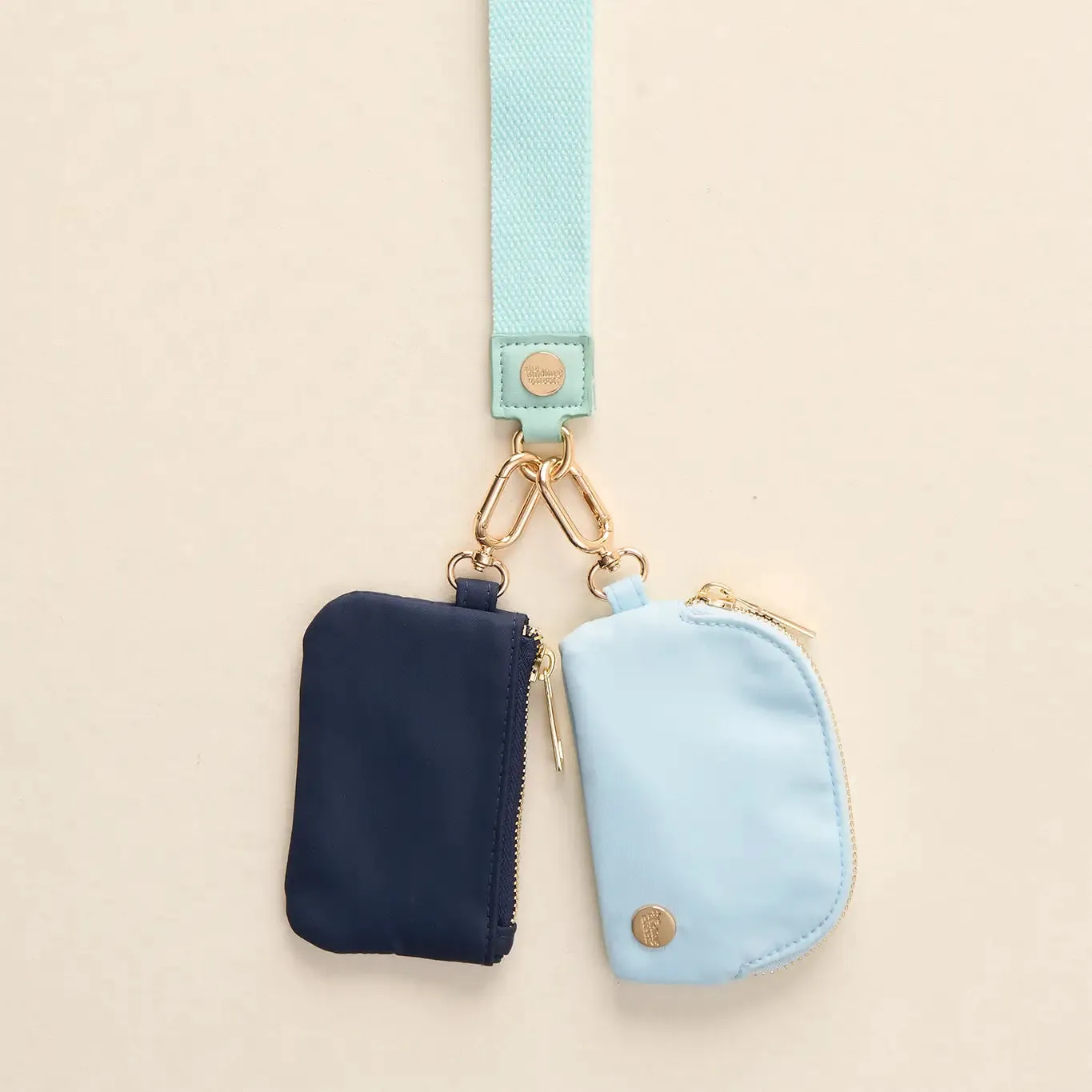 The Darling Effect - Dynamic Duo Pouch Wristlet, Aqua