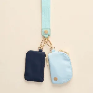 The Darling Effect - Dynamic Duo Pouch Wristlet, Aqua