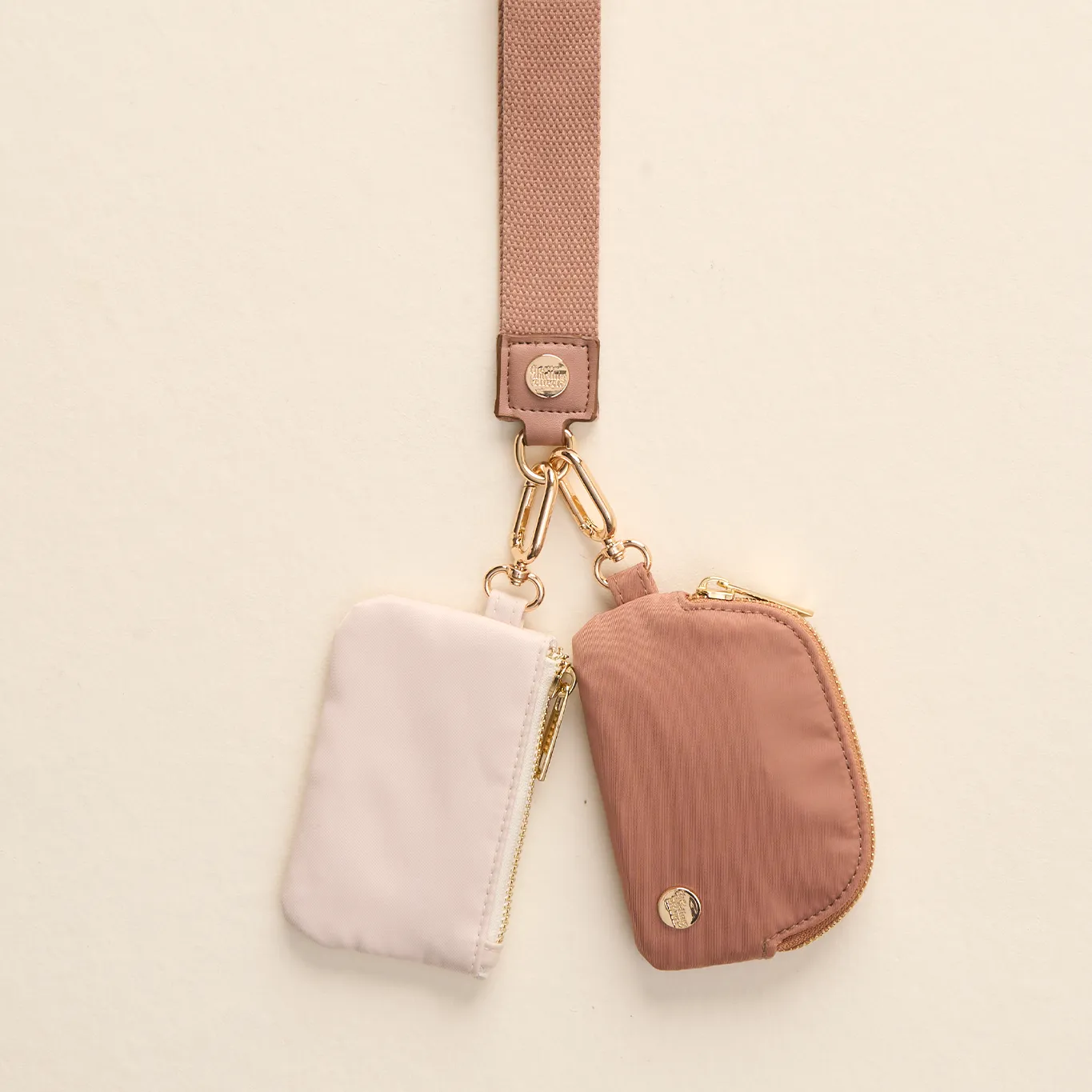 The Darling Effect - Dynamic Duo Pouch Wristlet, Beige