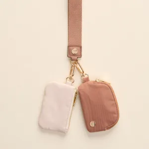 The Darling Effect - Dynamic Duo Pouch Wristlet, Beige