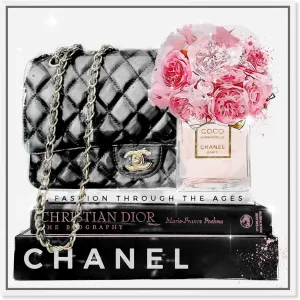 The Oliver Gal Artist Co. Fashion and Glam Wall Art Canvas Prints 'Elegant Essentials Paris' Handbags Home Décor, 12 in x 12 in, White Floating Frame