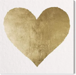 The Oliver Gal Artist Co. Fashion and Glam Wall Art Canvas Prints 'Forever and Ever' Home Décor, 16 in x 16 in, White, Gold