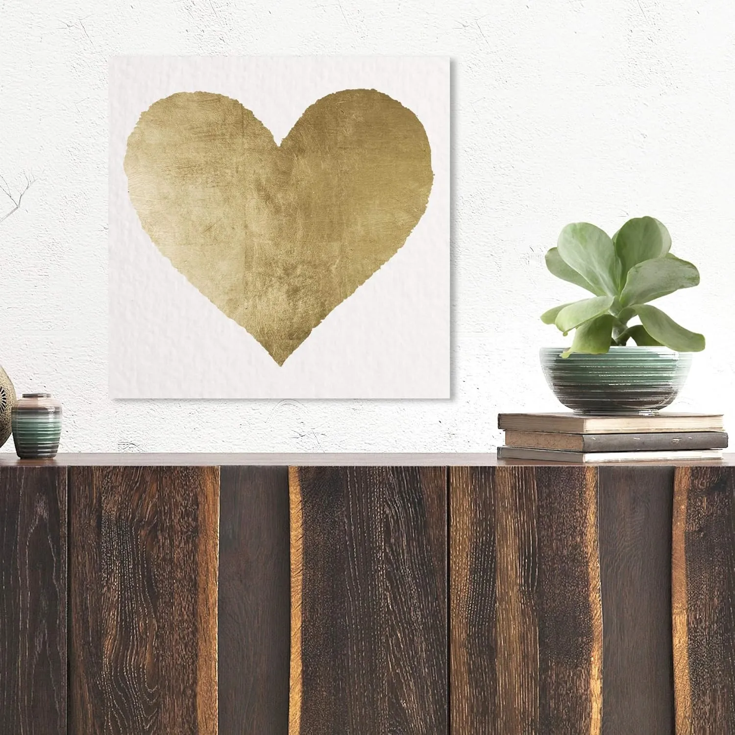 The Oliver Gal Artist Co. Fashion and Glam Wall Art Canvas Prints 'Forever and Ever' Home Décor, 16 in x 16 in, White, Gold