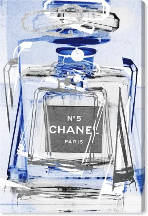 The Oliver Gal Artist Co. Fashion and Glam Wall Art Canvas Prints 'Infinite Glam Sapphire Silver'