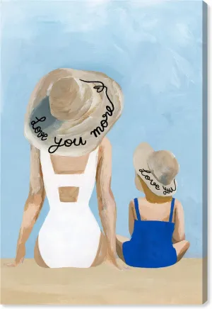 The Oliver Gal Artist Co. Fashion and Glam Wall Art Canvas Prints 'Love You More' Home Décor, 24" x 36", Blue, White