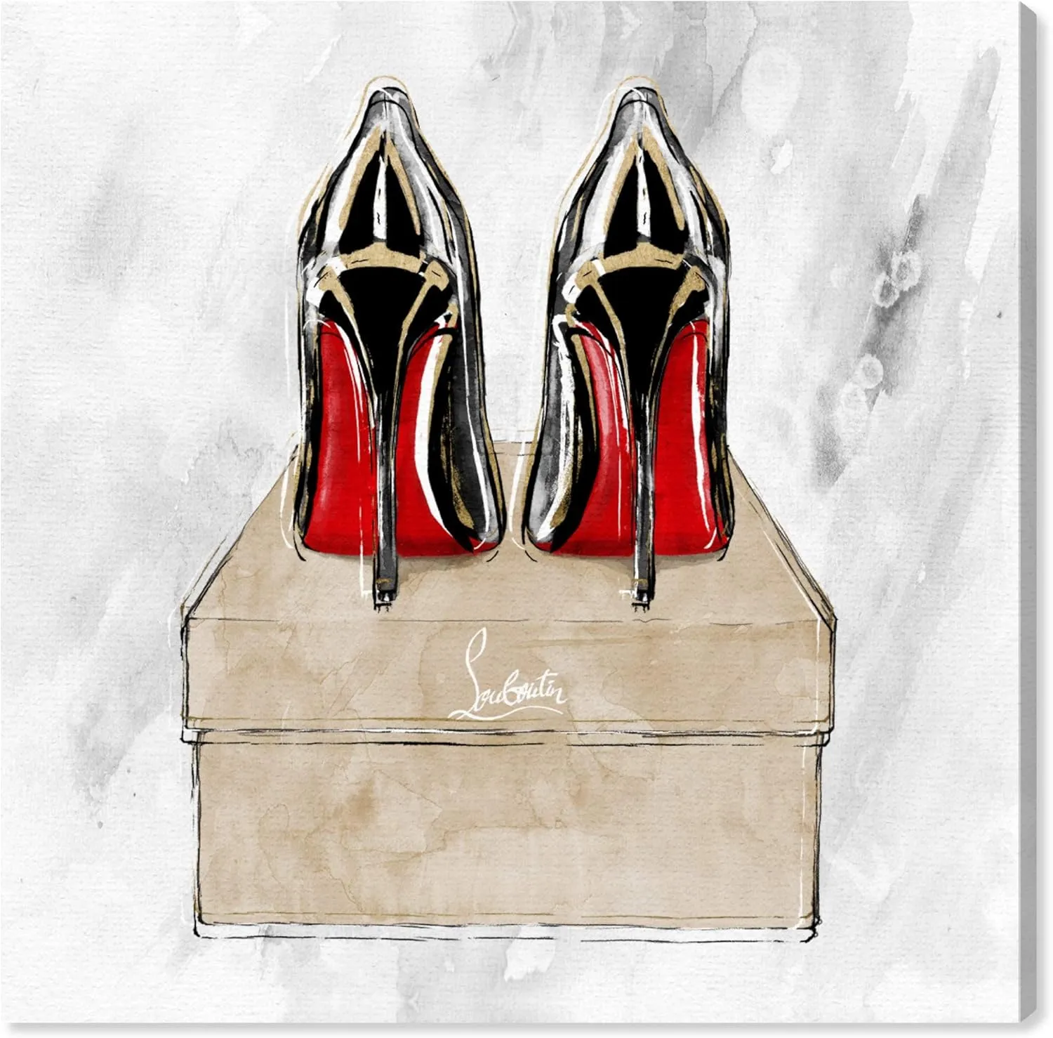 The Oliver Gal Artist Co. Fashion and Glam Wall Art Canvas Prints 'Red Heels Red Shoes'