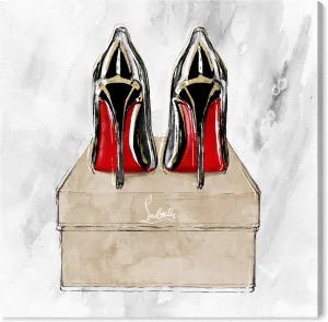 The Oliver Gal Artist Co. Fashion and Glam Wall Art Canvas Prints 'Red Heels Red Shoes'