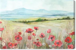 The Poppy Field Canvas Spring Color Prints, Gallery Wrapped, 30 x 20
