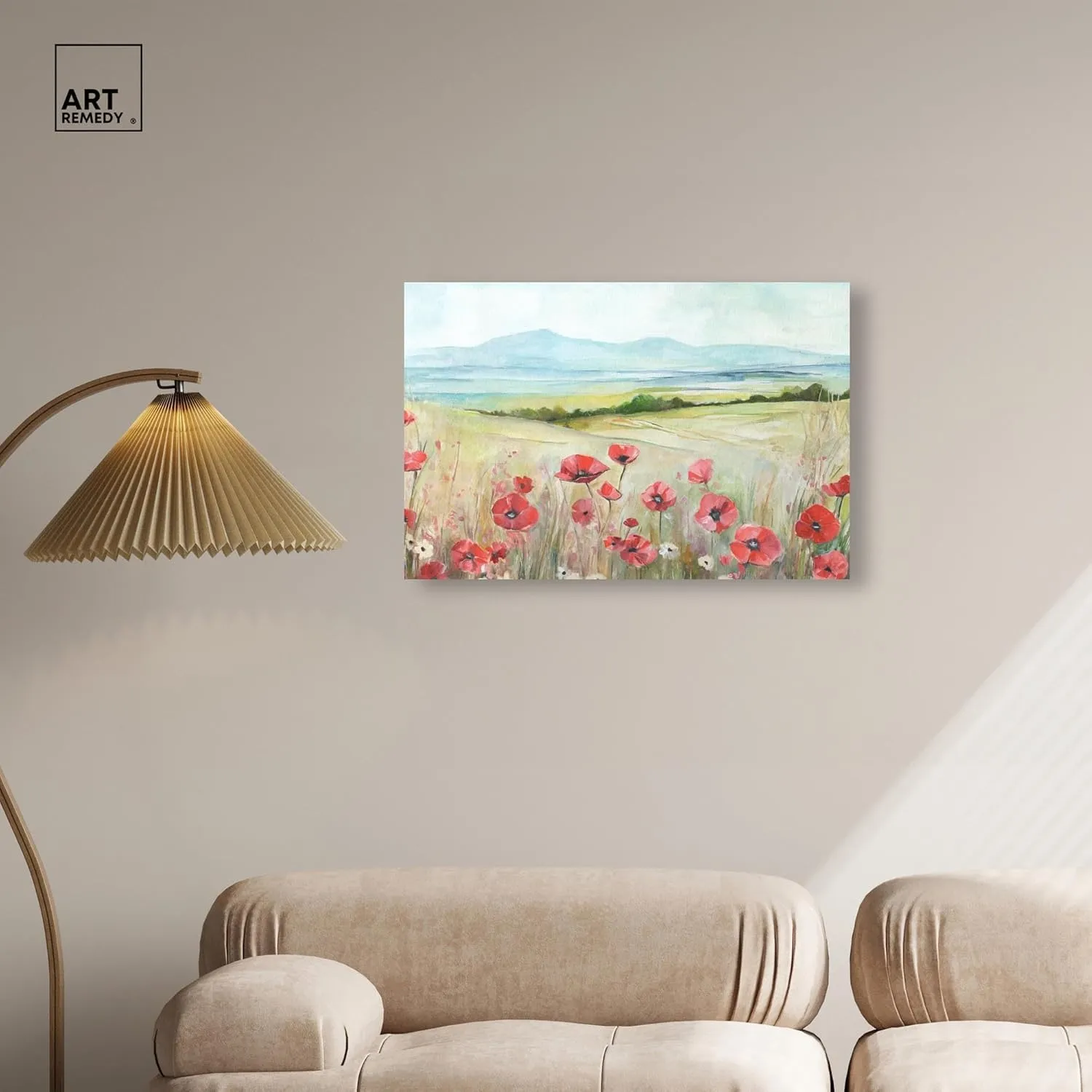 The Poppy Field Canvas Spring Color Prints, Gallery Wrapped, 30 x 20