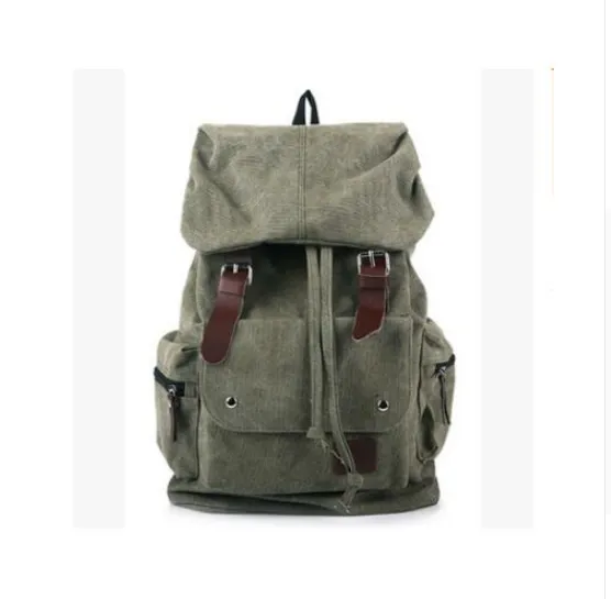 Thick washed canvas backpack large