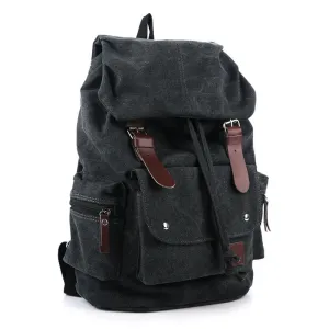 Thick washed canvas backpack large