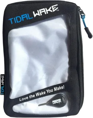 Tidal Wake Padded Fin Wallet & Key Fin Storage, Store, Organize & Protect Fin Sets Holds 1-3  Fins, Key Pocket & Hex Key Included, Holds Fins for Skim and Surf Style Wake Boards and Ocean Shortboards