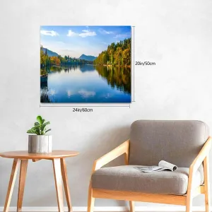 TIGTMULERLY Curtis Park Hudson River Corinth Upstate New York Canvas Wall Art Decor Paintings Pictures for Bedroom Wall Decor Above Bed Living Room Wall Decoration Bathroom Office Artwork