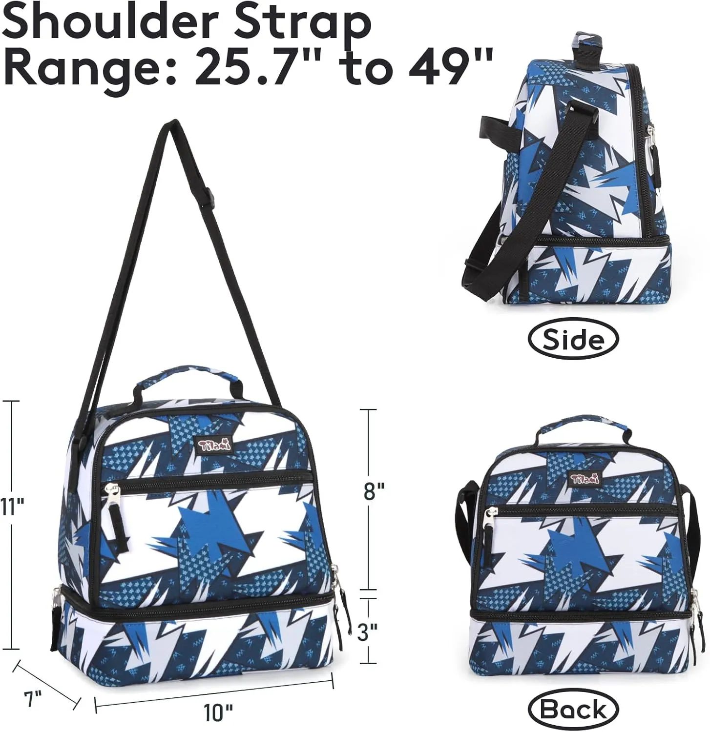 Tilami Rolling Backpack Set,Arts Blue