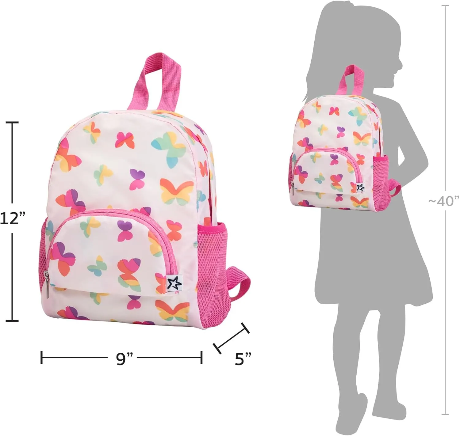 Tiny Twinkle Toddler Backpack – lightweight, waterproof, folds up into pouch. Great for travel, daycare, beach, swim school