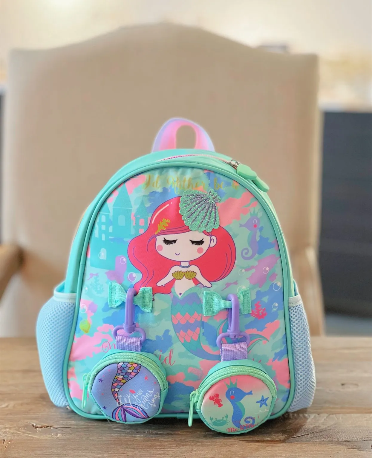 Toddler Backpack with Pouches - Fun Dinosaur Design