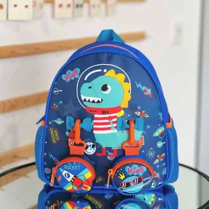 Toddler Backpack with Pouches - Fun Dinosaur Design