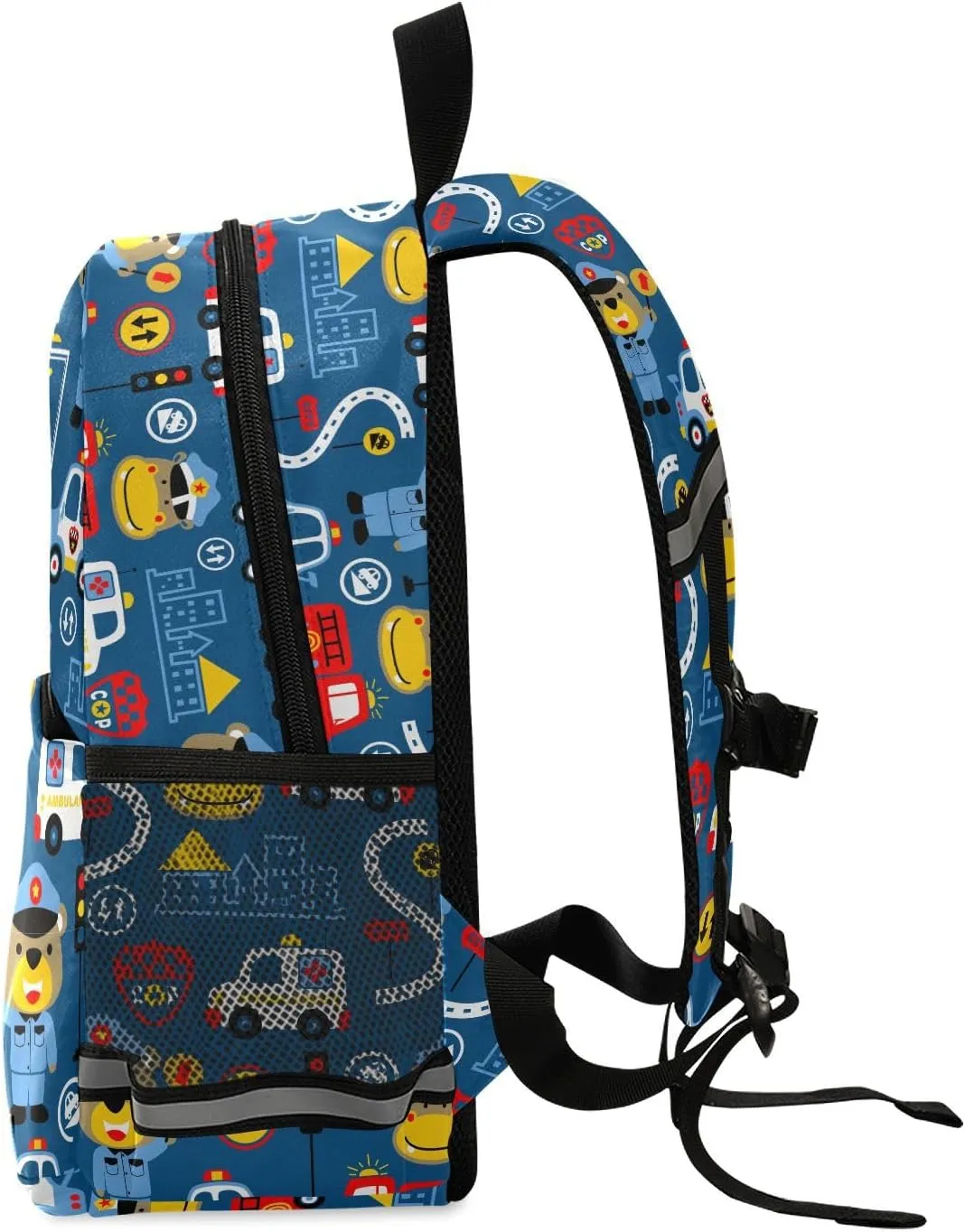 Toddlers Backpack Custom Kid's Name Car Cartoons Bookbag for Boys Girls 3-6 Years,Personalized Colorful Cars Bus Kindergarten Preschool Backpack Daypack