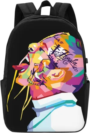 Tom Music Macdonald Backpack Laptop Bag Durable Large Capacity Fashion backpack Travel Bag With USB Charging Port 17in