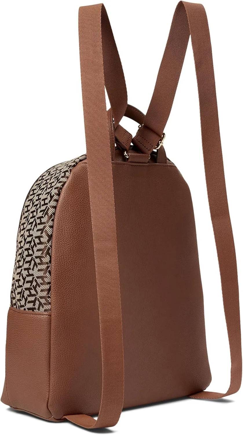 Tommy Hilfiger Melissa II Med Dome Backpack Tan/Dk Chocolate One Size