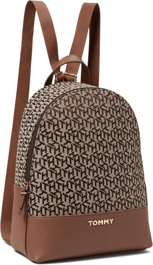 Tommy Hilfiger Melissa II Med Dome Backpack Tan/Dk Chocolate One Size