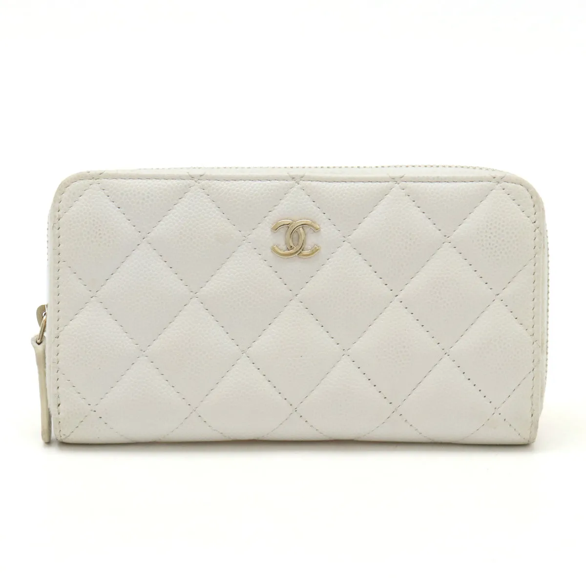 Top Quality Chanel Caviar Matelasse Small Zip Wallet