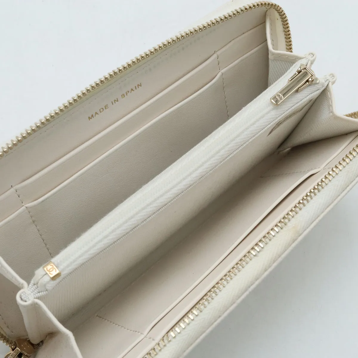 Top Quality Chanel Caviar Matelasse Small Zip Wallet