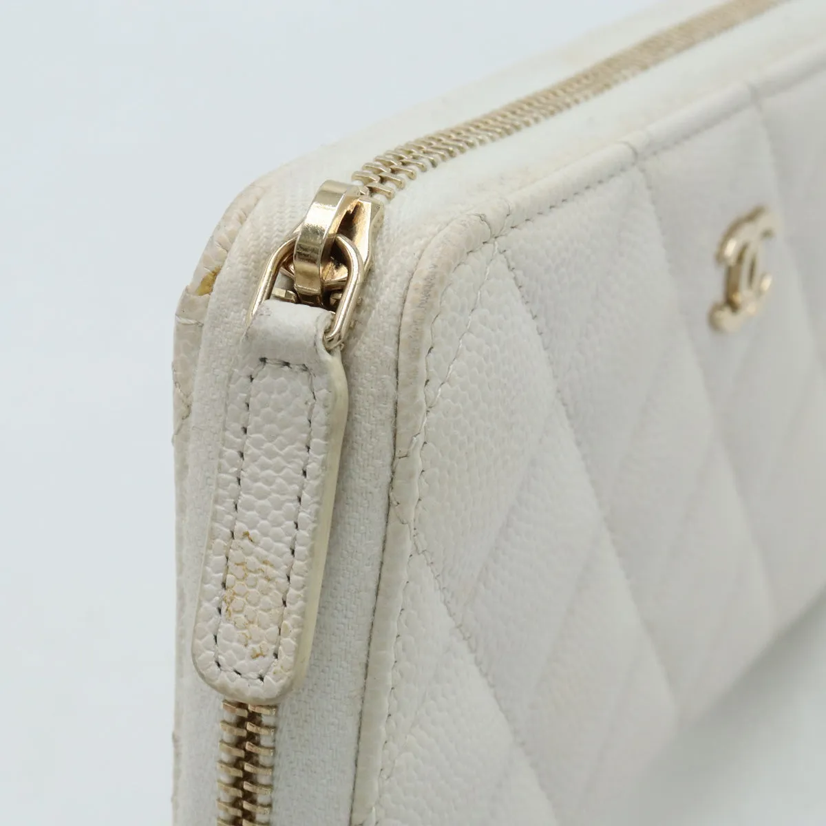 Top Quality Chanel Caviar Matelasse Small Zip Wallet