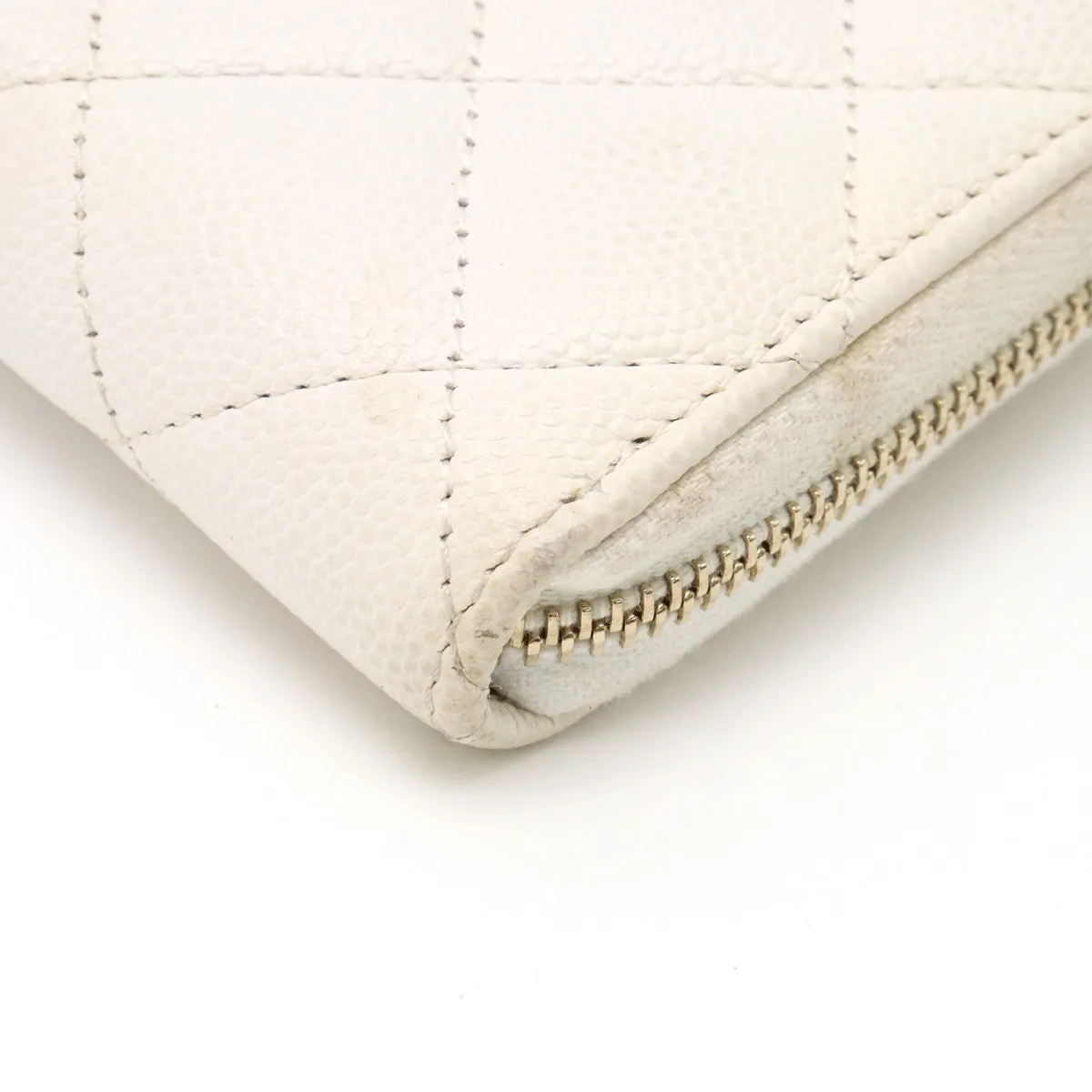 Top Quality Chanel Caviar Matelasse Small Zip Wallet