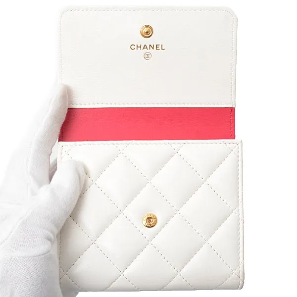 Top Quality Chanel Leather Matelasse Small Flap Wallet