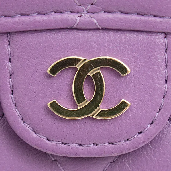 Top Quality Chanel Matelasse Lambskin Compact Wallet AP0230