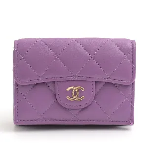 Top Quality Chanel Matelasse Lambskin Compact Wallet AP0230