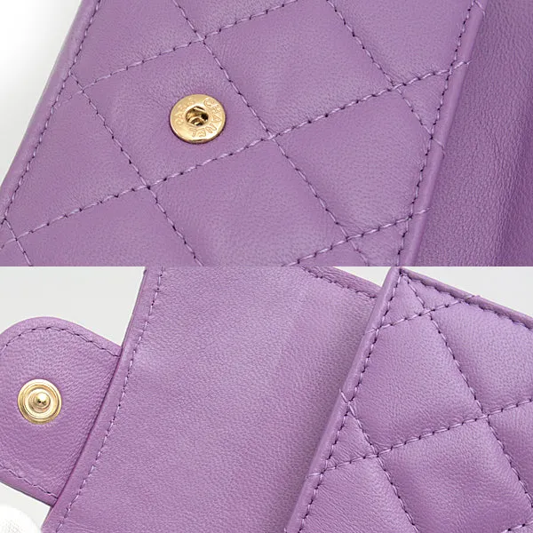 Top Quality Chanel Matelasse Lambskin Compact Wallet AP0230