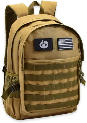 TORCH 30L Backpack Urban Tactical Outdoors MOLLE Bag for Every Day Carry fits 15” Laptop Airline Approved V2 (Desert)