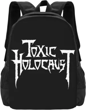 Toxic Musics Holocaust Backpack Large Capacity Leisure Travel Backpack Book Bag Outgoing Daypack 12.5x5.5x16.5 inch